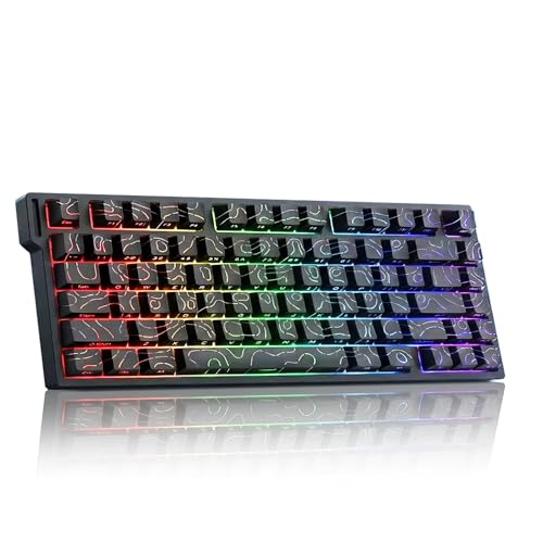 XINMENG Beat75 Hall Effect Magnetic Switch Gaming Keyboard,75% Wireless Rapid Trigger Keyboard with 0.01mm Adjustable Actuation,8K Hz Polling Rate,Hot Swappable RGB Backlit, BT5.0/2.4GHz/USB-C PC Mac